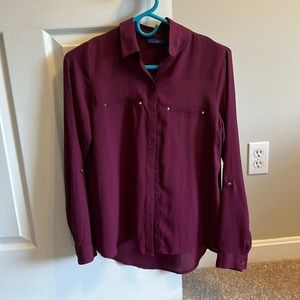 Sheer Purple Button Up